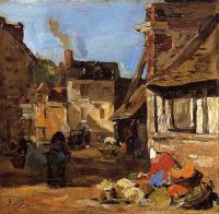 Boudin, Eugene - Honfleur, the Saint Catherine Market Place